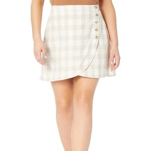 Madewell Linen-Blend Tulip-Hem Mini Skirt: NE700